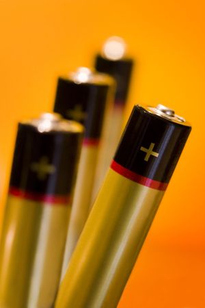 4 alcaline batteries with plenty of space to write on