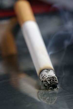 cigarette on an ashtrayの写真素材
