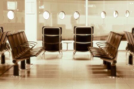 waiting room at the airportの写真素材