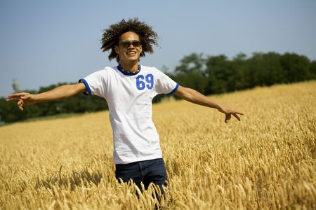 happy guy with open arms