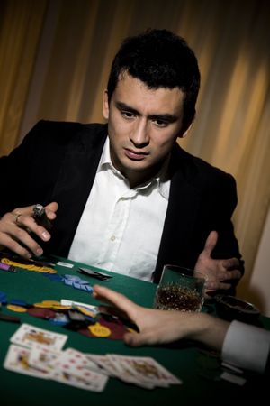 What bloody rotten luck. This poor man has been left broke playing poker.