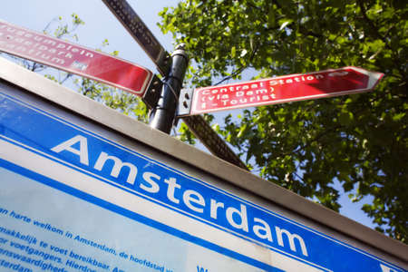 lost your way in amsterdam?の写真素材