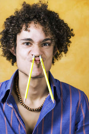 facial expressions: this guy has got sick and tiredの写真素材