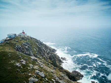 Lighthouse in Finisterre or Fisterra End Of The Old Worldの写真素材