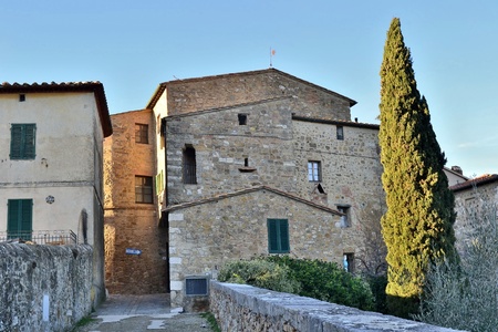 St  quirico d Orcia centerの写真素材