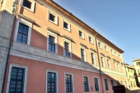 San quirico d Orcia town hallの写真素材