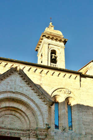 San quirico d Orcia town hall, churchの写真素材