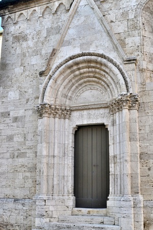 San quirico d Orcia town hall, churchの写真素材