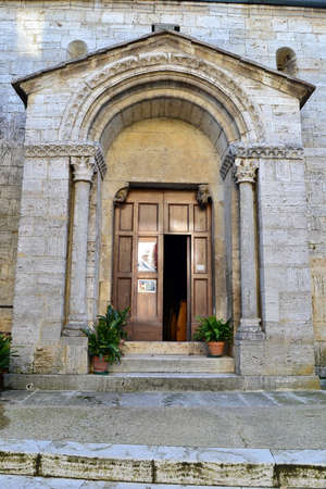 San quirico d Orcia town hall, churchの写真素材