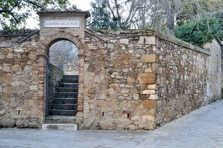 San Quirico d Orcia centerの写真素材