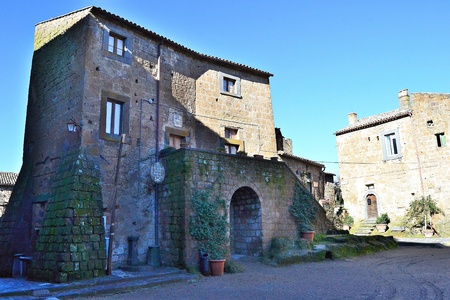 Civita di Bagnoregioの写真素材