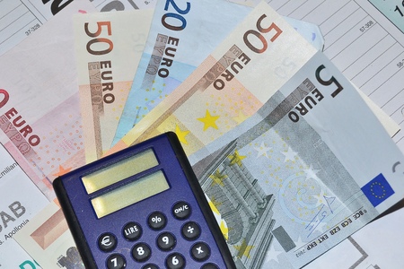money carcolatrice calendarの写真素材