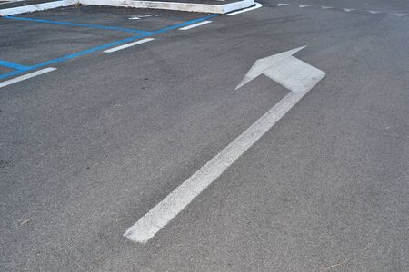 street, strip, road markings arrowの写真素材