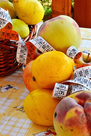 diet with fruitの写真素材