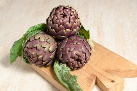 artichokes on a white backgroundの写真素材