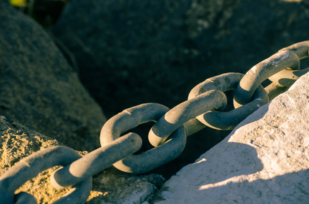 chain bollardの写真素材