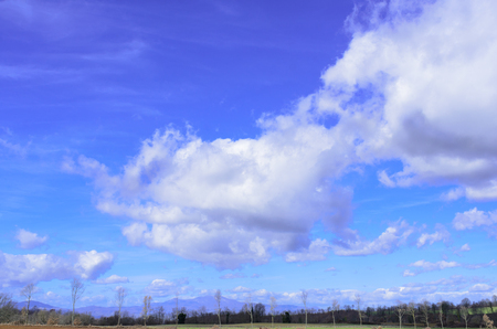 cloudy sky in day of march immeditely after the rainの写真素材