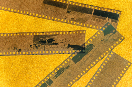 old 35mm analogue filmの写真素材