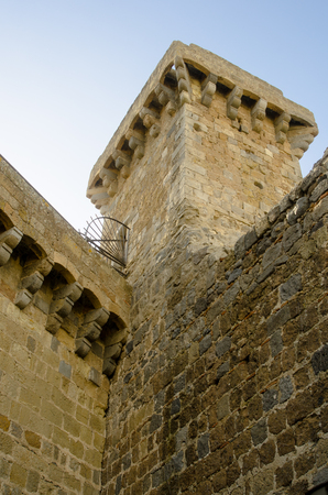 glimpse of the medieval historical center of Bolsena. One of the most beautiful tourist spots in Italy.のeditorial素材