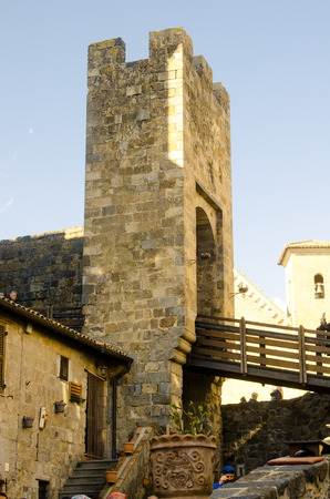 glimpse of the medieval historical center of Bolsena. One of the most beautiful tourist spots in Italy.のeditorial素材