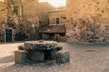 glimpse of the medieval historical center of Bolsena. One of the most beautiful tourist spots in Italy.のeditorial素材