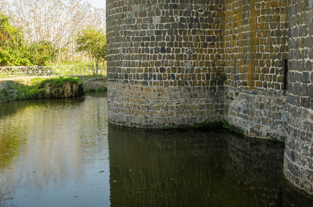 The medieval castle of vulci that houses the archaeological museum of the Etruscan vulci necropolisのeditorial素材