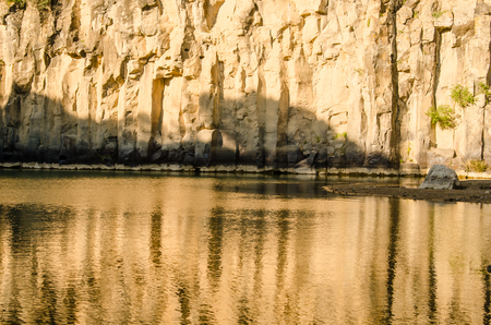 the Pellicone lake, created by an enlargement of the river Fiora near Vulci.の写真素材