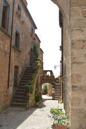 civita di banioregio alley italy