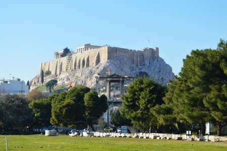 Acropolis, famous landmark in Athens, Greeceのeditorial素材