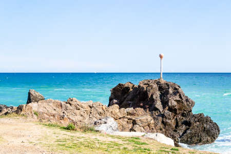 ROCKS ON THE BEACHの写真素材