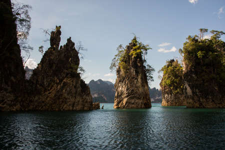 Iconic rocks at Khao Sok national Park  の写真素材