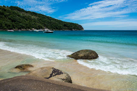 Sailing at Ilha Grande, Lopes Mendes, Brazil. Rio do Janeiro. Brazil. South Ameirca Adventure.の写真素材
