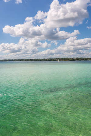 Bacalar Lake at Riviera MAya, Quinatana Roo. Sailing Tour.の写真素材
