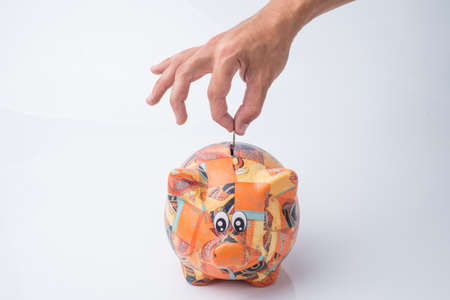 Cute Piggy for Personal Savings and Earnings. Save money.の写真素材