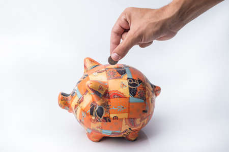 Cute Piggy for Personal Savings and Earnings. Save money.の写真素材