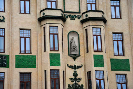 Belgrade, Serbia. February 7, 2017. Facade of the Hotel Moskva (Hotel Moscow), a four star hotel in Belgrade, one of the oldest operating in Serbiaのeditorial素材