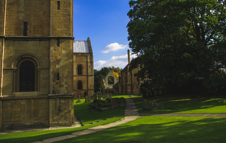 View of Southwell cathedral cemeteryの写真素材