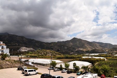 Landscape with mountains and cloudsのeditorial素材
