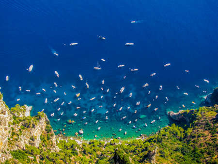 Beautiful summer view of Capri, Italyの写真素材