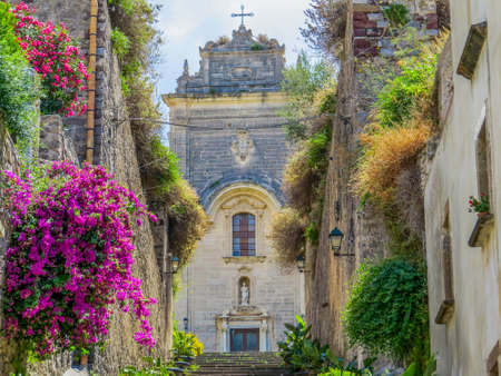 Cathedral of San Bartolomeo in Lipari, Aeolian Islands, Italyの写真素材