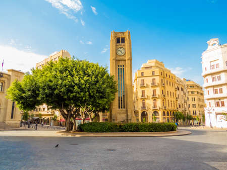 BEIRUT, LEBANON - MAY 22, 2017: View of Nijmeh Square.のeditorial素材