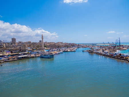 View of the port of Sidon, Lebanon