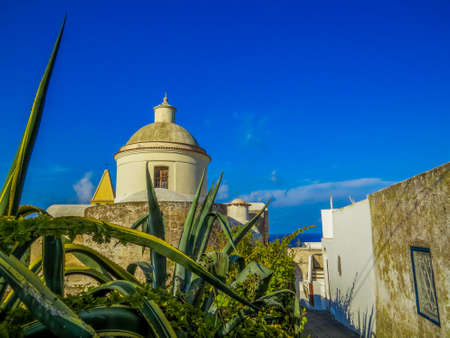 Church San Vincenzo Ferreri (St. Vincent Ferreri). In Stromboli, Italyの写真素材