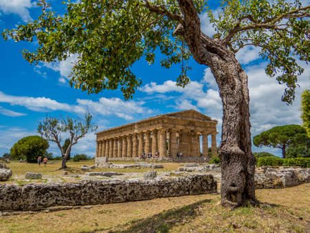 Archaeological site of Paestum, Italyの写真素材