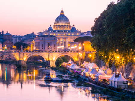 Magical sunset in Rome, Italyの写真素材
