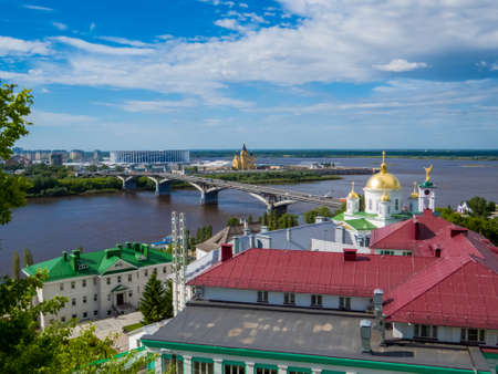 Aerial view of Nizhny Novgorod, Russiaの写真素材