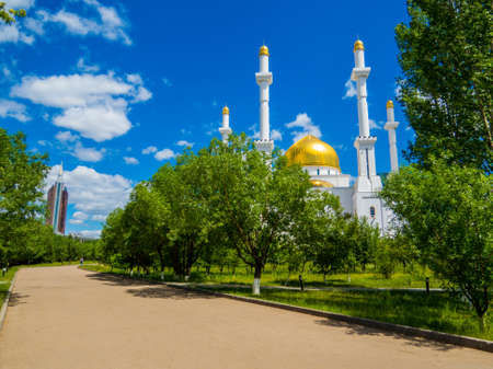Nur-Astana Mosque, Nur-Sultan (Astana), Kazakhstanの写真素材