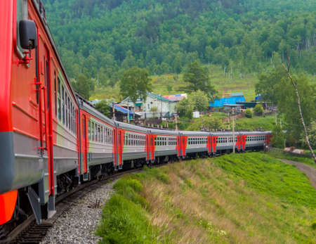 The Circum-Baikal Express, the train that goes around the Baikal lake, starting from Irkutsk Railway...