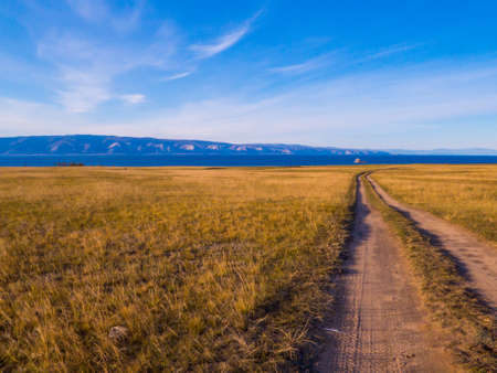 Olkhon Island, Lake Baikal, Siberia, Russiaの写真素材