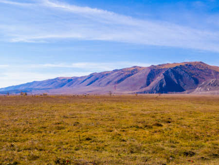 Rural landscape on the Lake Baikal, Siberia, Russiaの写真素材